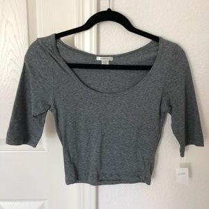 Grey crop top